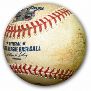 Zack Greinke Game Baseball 6/6/2013 Dodgers Brian Mccann Foul Ball Ek316090