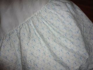 Vintage Jp Stevens 1988 Blue Calico Floral Full Bedskirt Not Split Corner 14 "