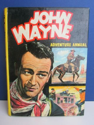 Vintage John Wayne Adventure Annual Book 1957 Wild West Cowboys 96u