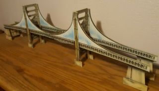Vintage Aurora Afx Golden Gate Ho Scale Slot Car Bridge 36 " Long Great Display