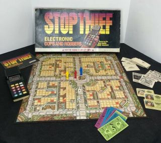 Vintage 1979 Stop Thief Electronic Cops And Robbers Board Game - Parker Brothers