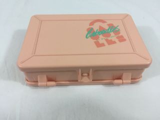 Caboodles Mini Double Sided Jewelry Makeup Storage Pink Case Vtg 80’s 3” X 4.  5”
