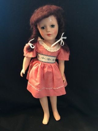 Vintage 14 " Mary Hoyer Hard Plastic Doll