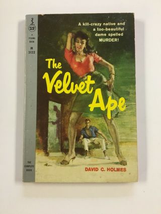 The Velvet Ape David C Holmes Vintage Mystery Sleaze Gga Paperback Perma Books