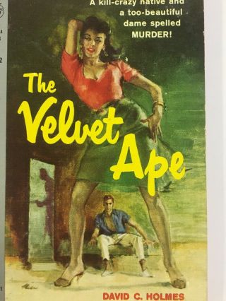 The Velvet Ape David C Holmes vintage mystery sleaze GGA paperback Perma Books 2