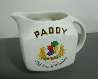 Paddy Old Irish Whisky Vintage Pub Bar Whiskey Water Jug Pitcher