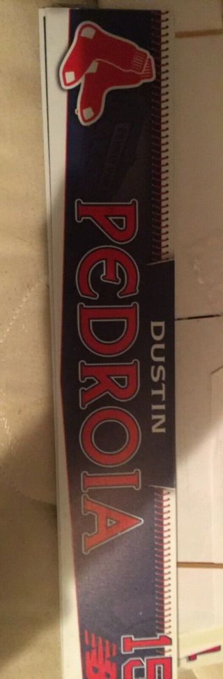 Dustin Pedroia Game Locker Name Plate Tag Boston Red Sox Team Store $150