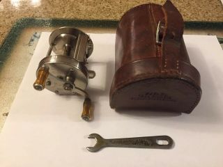 Vintage 1st Model Pflueger Supreme W/ Case And Marked Wrench -