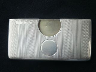 Art Deco English Hallmarked Sterling Silver Card Case,  C1925