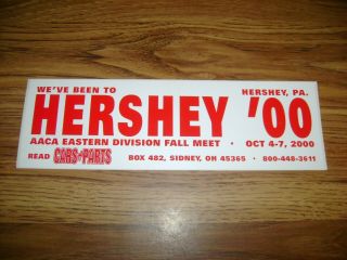 Hershey Pa Antique Automobile Club Of America Bumper Sticker 2000