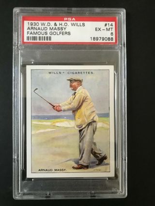 1930 W.  D.  & H.  O.  Wills Famous Golfers: Arnaud Massy 14 Psa Grade 6