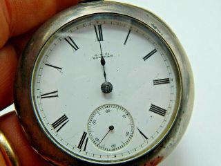 Rare Antique 1880 Coin Silver Waltham Kw Ks 18S 15J pocket watch LOW RUN NUMBER 2