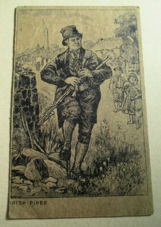 Vintage 1905 Bog Moss Postcard Of Irish Piper - 