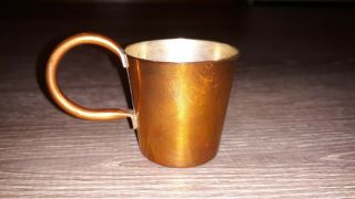 Vintage British Royal Navy 1/2 Gill Copper Rum Or Grog Measuring Cup