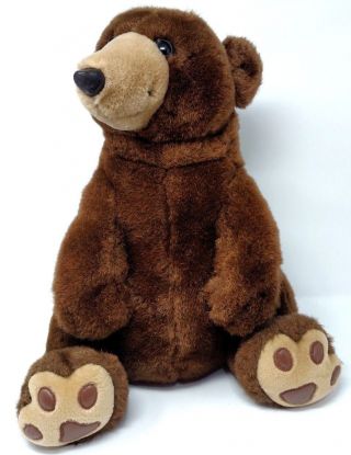 Plush Creations Big Realistic Bear Barney Stuffed 1988 Vtg Collectible - 6536