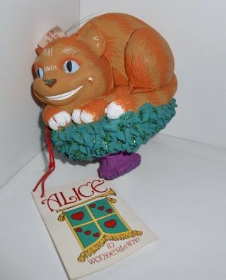 Vintage Dept 56 Alice In Wonderland Cheshire Cat Christmas Ornament Xl Size B21