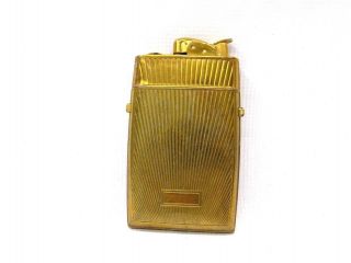Vintage Evans Lighter & Cigarette Case,  Gold Colored Metal Usa Very Cool