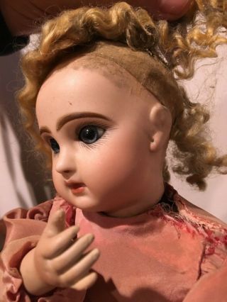 Antique doll tete jumeau mechanical automaton bisque head 3
