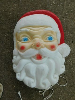 Vintage Empire 24 " Santa Clause Face Lighted Blow Mold