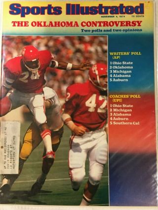 1974 Sports Illustrated November College Football Oklahoma