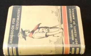 1937 Antique Book First Printing Handbook For Scouting Boy Scouts Gd