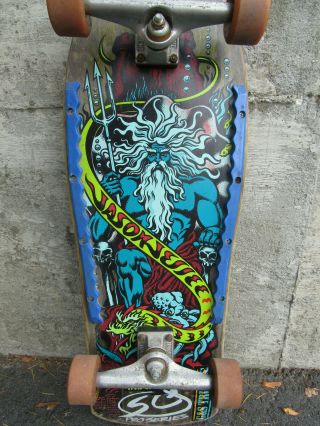 Vintage Jason Jessee Santa Cruz Pro Series Neptune Skateboard Deck 2
