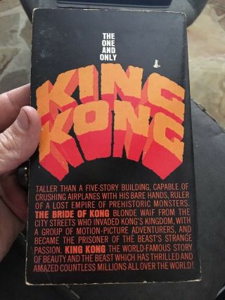 King Kong 1st PB Ed,  Bantam 1965 Delos Lovelace,  Edgar Wallace Collectible 3