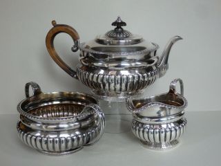 Antique George Iii Sterling Silver Tea Set - London 1815/16 - 1022g