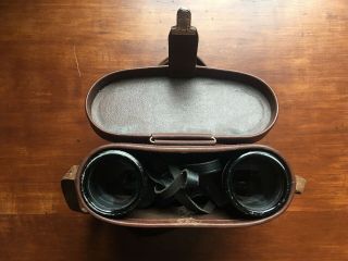 VINTAGE CARL ZEISS JENA BINOCULARS 7X50 WITH LEATHER CASE GERMANY ANTIQUE VINT. 2