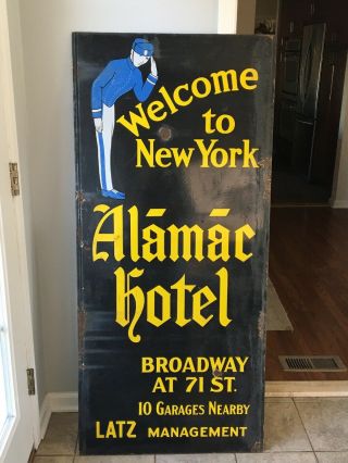 Alamac Hotel Antique Porcelian Highway Lighthouse Road Sign