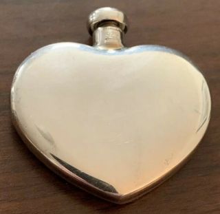 Tiffany & Co.  Vintage Sterling Silver 925 Heart Shaped Perfume Bottle 2
