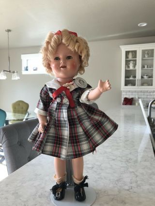 Vintage Shirley Temple 16” Ideal Composition Doll - c.  1934 - 40 2
