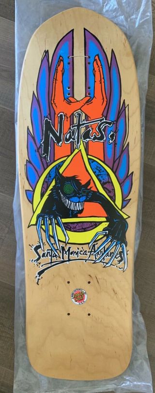 Vintage Sma Natas Kaupas " Evil Cat " Skateboard Deck Santa Cruz Con