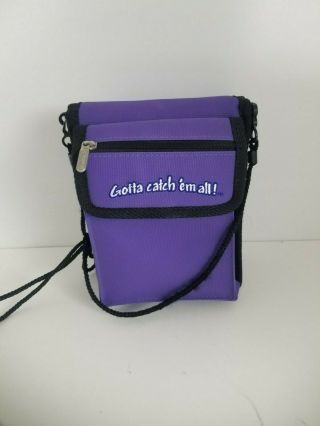 Vintage Nintendo Gameboy Color Pokemon Purple Carrying Bag purse Case 3