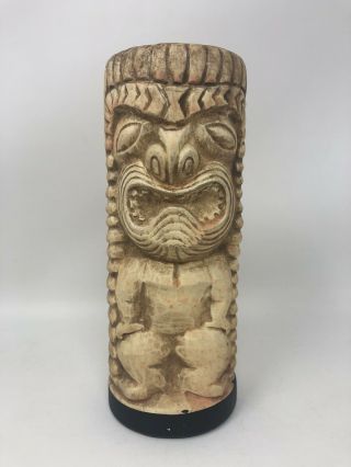 Vintage Hawaii Kai Tiki Mug Beige Tan Jard Products Matte Retro