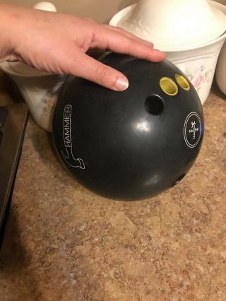 Rare 16lb Black Hammer Vintage Bowling Ball