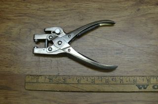Vntg Sargent & Co. ,  6 - 5/8 " Parallel Jaw Grommet Pliers,  Leather Tool,  Xlint