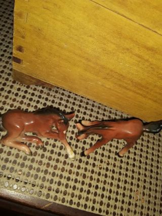 Vintage Horse Miniature Figurines Bone China H342 Set Of 2