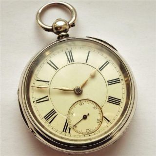 Large 1889 Silver Fusee Chain Drive Pocket Watch Named & Fully