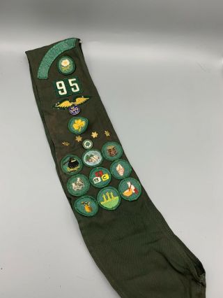 Vintage 1960’s Girl Scout Sashes Badges & Pins Venice Ca 50th Anniversary Pin