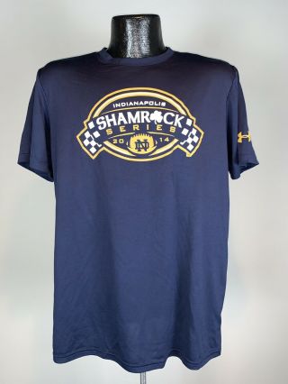 Men’s Under Armour Notre Dame Fighting Irish Shamrock Series Navy Blue Shirt M