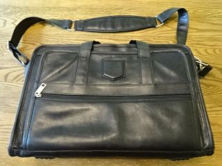 Vintage Leather Laptop Carry Case Shoulder Bag Fits 16 " Notebook Stebco