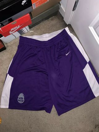 Nike Authentic Game Worn Pro - Am Basketball Shorts Nba Rare