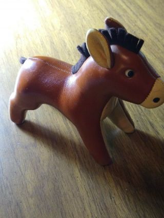 Horse Figurine Leather 1950s Vintage Toy Display Tom