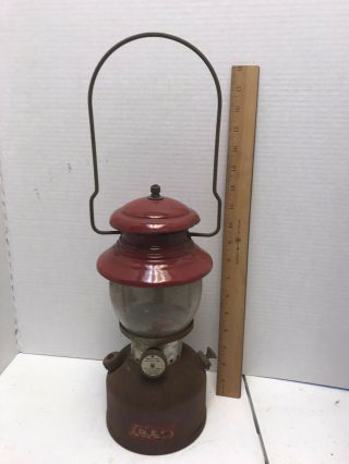 Vintage Coleman Model 200a Red Single Mantle Lantern - For Parts/repair
