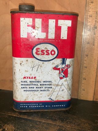 Vintage Advertising Tin Can - Esso Flit Bug Killer - 32 Ounce Can
