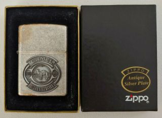 1998 Zippo Camel Cigarettes 85th Anniversary Silver Plate Windproof Lighter