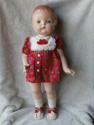 Vintage Effanbee Patsy Ann Doll Composition Jointed 19 "
