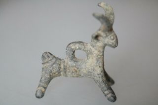 Ancient Fantastic Roman Bronze Figurine Goat 1st - 4th Ad