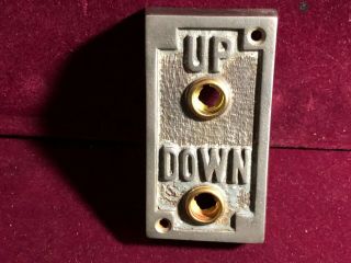 Antique Cast Iron Elevator Up / Down Button Call Switch